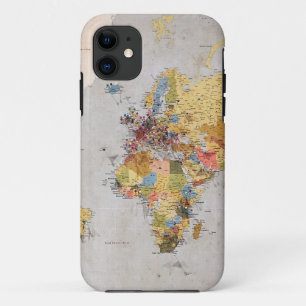world map iPhone 11 case