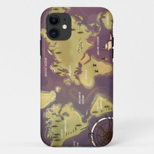 World Map iPhone 11 Case