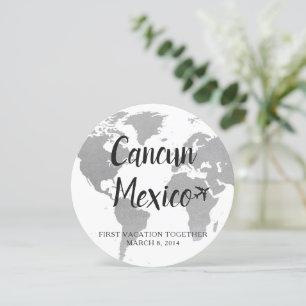 World Map City Favourite Locations Table Name Card