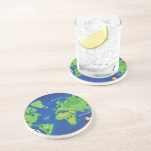 World Map Coaster