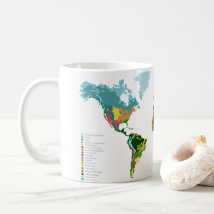 World Map Coffee Mug Colorful Earth Geography Gift