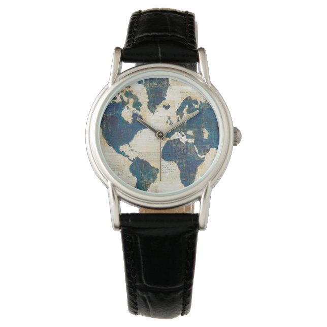 World Map Collage Watch (Front)
