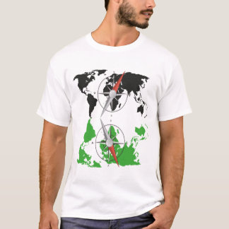 World Map Compass T-Shirt