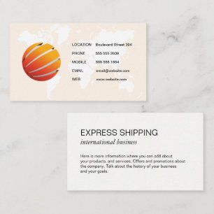 World Map Corporate Logo Business Card