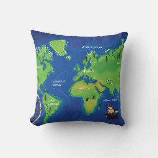 World Map Cushion