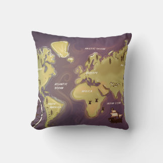 World Map Cushion