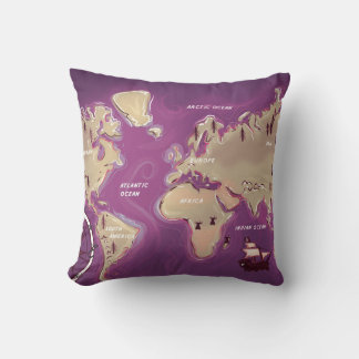 World Map Cushion