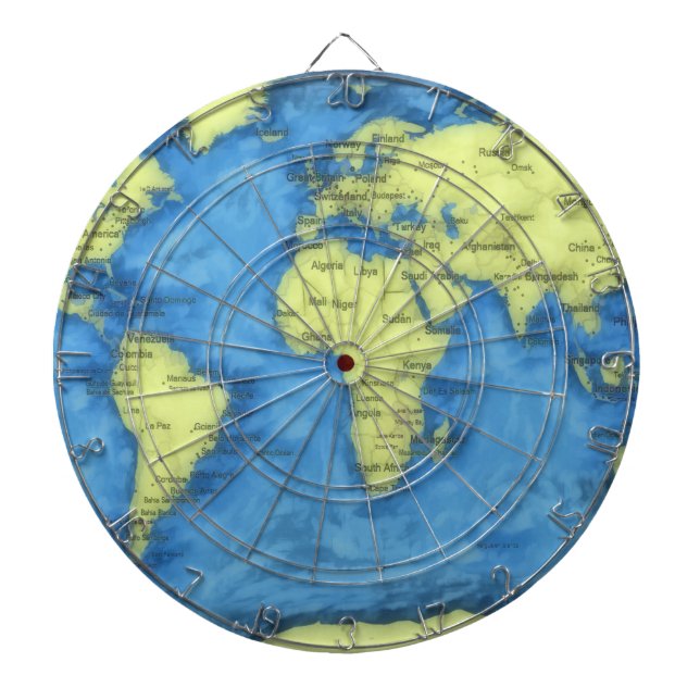 World Map Dart Board (Front)