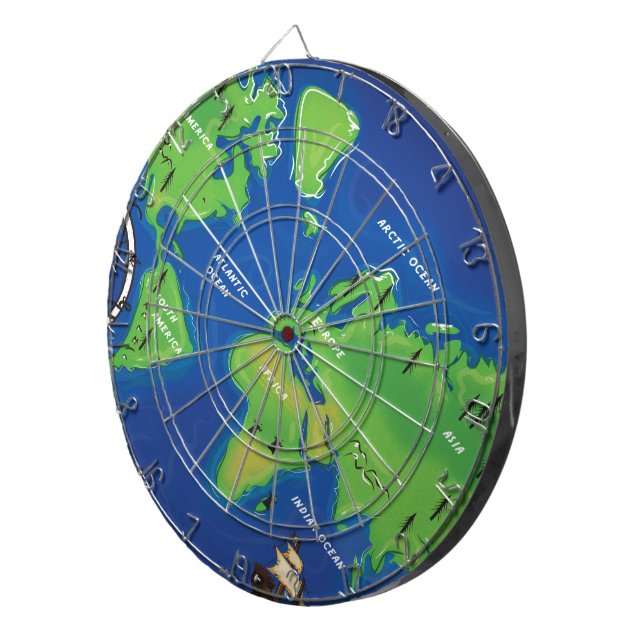 World Map Dartboard (Front Right)