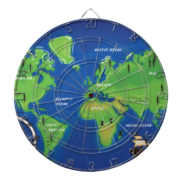World Map Dartboard (Front)