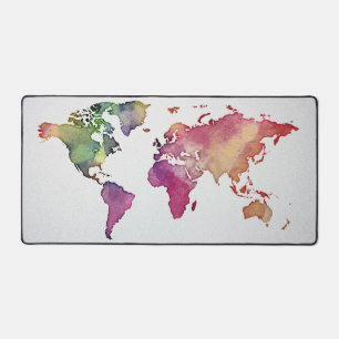 World Map Desk Mat