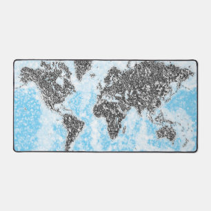 World Map Desk Mat
