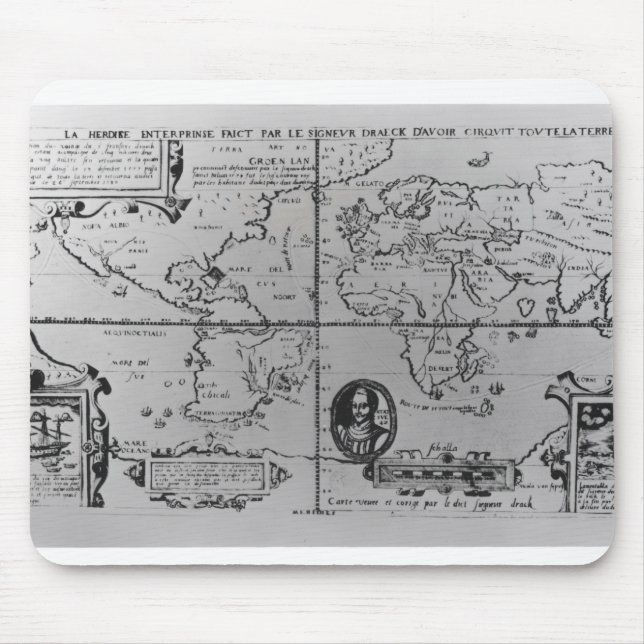 World Map detailing the Expeditions Mouse Mat (Front)