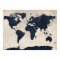 World Map Distressed Navy