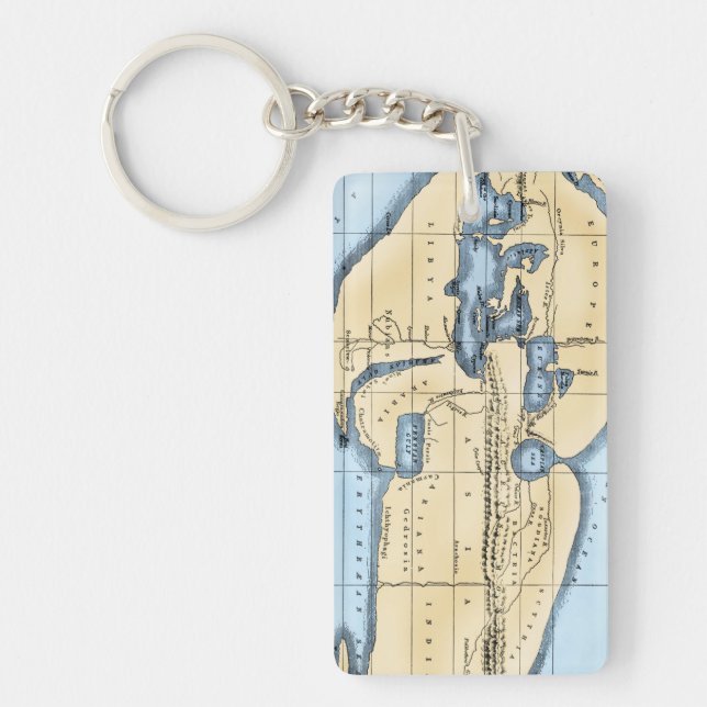 WORLD MAP: ERATOSTHENES KEY RING (Front)