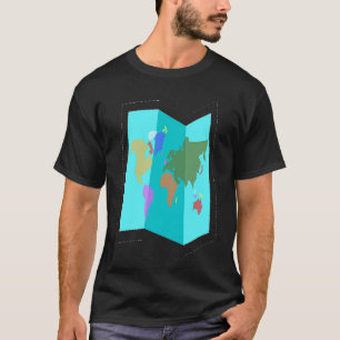 World Map for Travelers and Geography enthusiasts T-Shirt