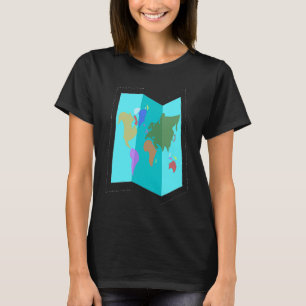 World Map for Travelers and Geography enthusiasts T-Shirt