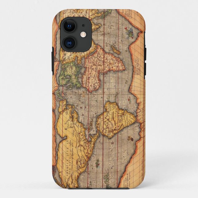 World map from 1601 Case-Mate iPhone case (Back)