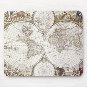 World Map from Atlas Maior Mouse Mat