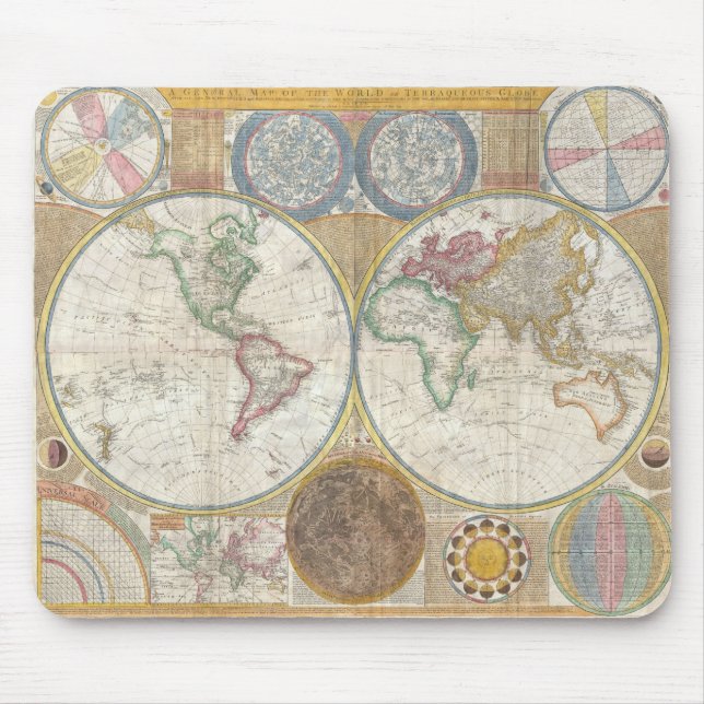 World Map Gifts Mouse Mat (Front)