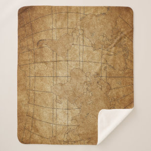 World Map: Global Exploration Guide Sherpa Blanket