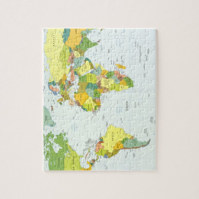 World Map Globe Atlas Countries Jigsaw Puzzle (Vertical)
