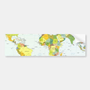 world+map+globe+country+atlas bumper sticker