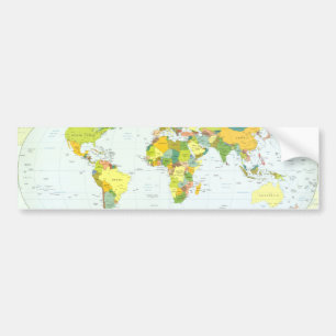 world+map+globe+country+atlas bumper sticker