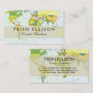 world+map+globe+country+atlas business card