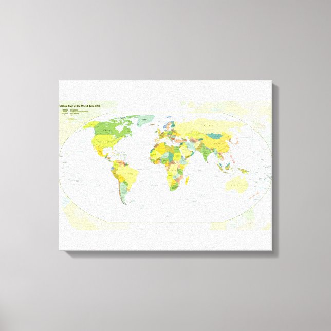 World Map Globe Country Atlas Canvas Print (Front)