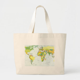 world+map+globe+country+atlas large tote bag