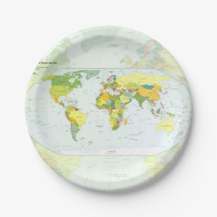 world+map+globe+country+atlas paper plate