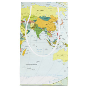 world+map+globe+country+atlas small gift bag