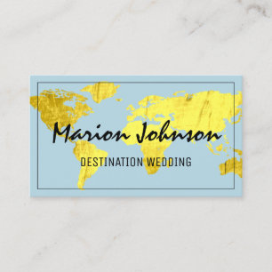 World Map Globe Map Travel Agency Logo Gold  Business Card