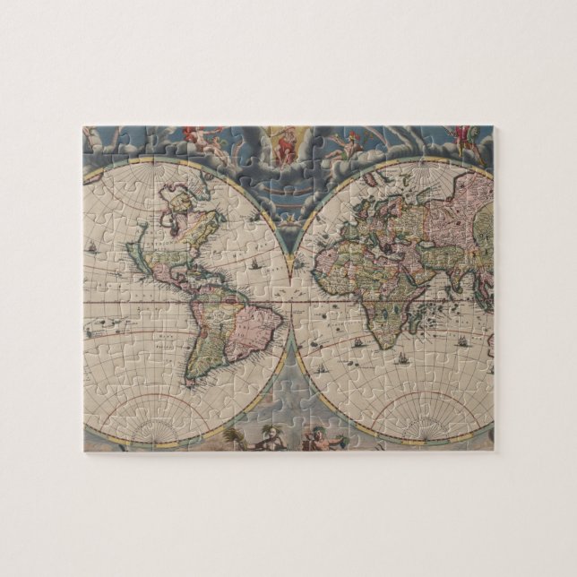 World Map Globe Travel Antique Jigsaw Puzzle (Horizontal)