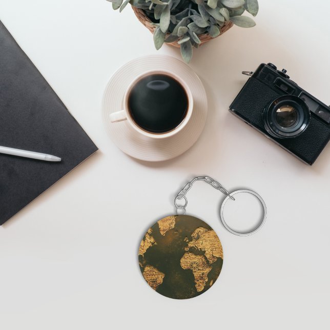 World map illustration keychain (World map illustration keychain
)