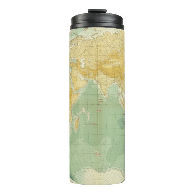World Map Indian Ocean, Europe, Asia, Africa Thermal Tumbler (Front)