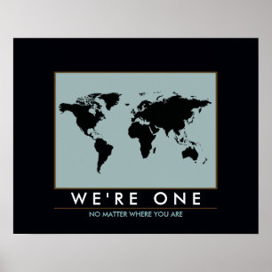 world map inspired poster
