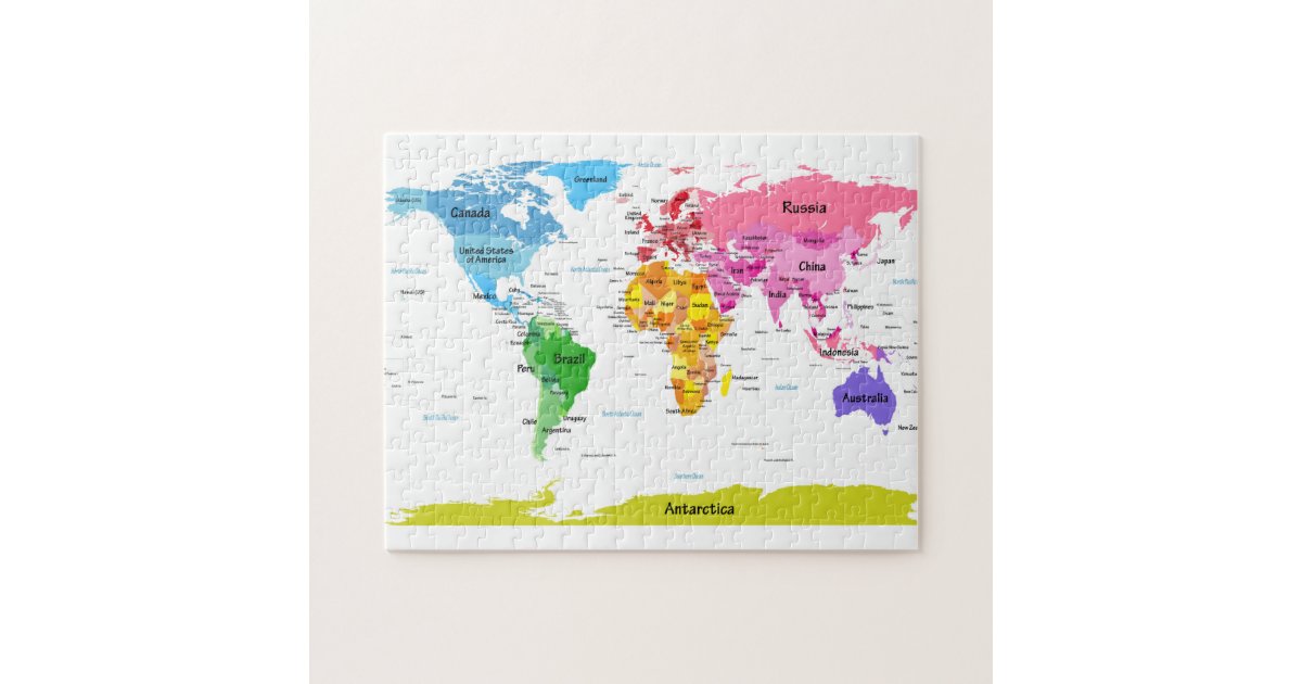 world map jigsaw puzzle zazzlecouk