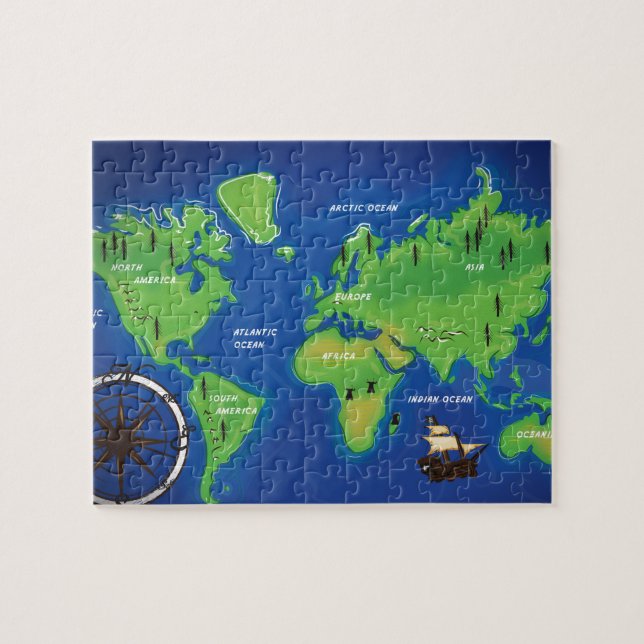World Map Jigsaw Puzzle (Horizontal)