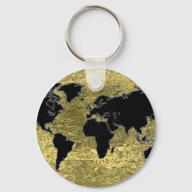 World Map Key Ring (Front)