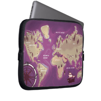World Map Laptop Sleeve