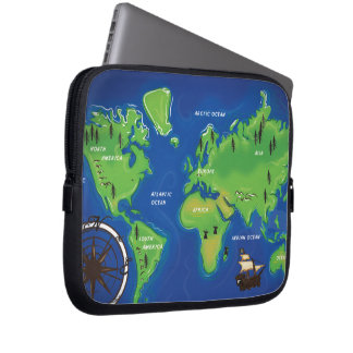 World Map Laptop Sleeve
