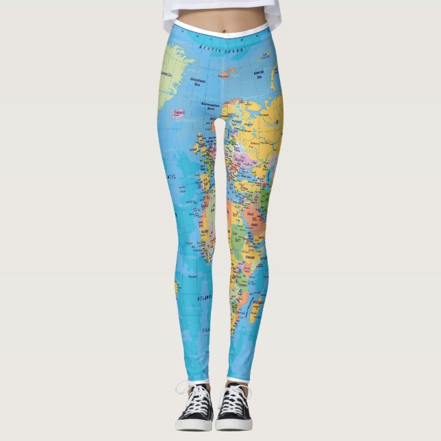 WORLD MAP LEGGINGS (Front)