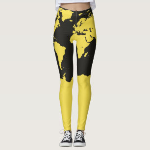 World Map Leggings