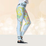 World Map Leggings YOUR NAME Yoga Pants S to XL<br><div class="desc">You've got Places To Go & People To See! Add your name & date using the simple templates.</div>