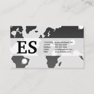 World Map Location Markers Business Card