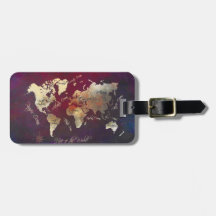 world map Luggage Tag
