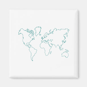 World Map Magnet