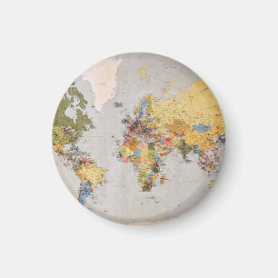 world map magnet